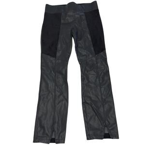 David Lerner Pants‎ Womens X Small Black Faux Leather Vented Leggings